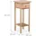 Relaxdays Telefontisch Braun Walnuss 60 x 25 x 25 cm