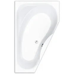 Repabad Tika Raumspar-Badewanne 175 x 110 cm, Ausführung links 10784WE, Badewannen, weiß