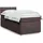 vidaXL Boxspringbett mit Matratze Dunkelbraun 140x200 cm Stoff