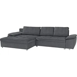 Home Affaire Ecksofa HOME AFFAIRE "Labene L-Form", grau (dunkelgrau), B:290cm H:82cm T:90cm, Struktur fein (95% Polyester, 5% Polyamid);Luxus-Microfaser ALTARA NUBUCK (100% Polyester);Kunstleder SOFTLUX / Struktur (100% Polyester);Struktur (100% Polyester);Flachgewebe 