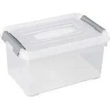 Curver 243803 Aufbewahrungsbox HANDY stapelbar (L x B x H) 294 x 194 x 150mm Transparent, Silber 1St