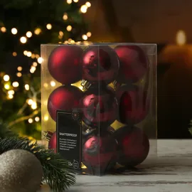 MARELIDA Christbaumkugeln - Weihnachtbaumskugeln - bruchfest - D: 6cm - glänzend/matt - ...