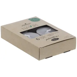 Stumpenkerzen Teelichter Nature 6 St. grau