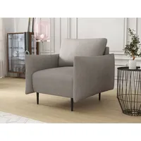 MIRJAN24 Sessel Lambi, Schwarze Metallfüße, 98x90x85 cm beige