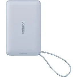 UGREEN PB773 MagFlow 10.000mAh 25W Magnetic Wireless Powerbank Qi2 integriertes 30W USB-C Schnellladekabel MagSafe-kompatibel silbe (65958B)