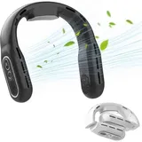 Tragbarer Nackenventilator, Freihändiger, Blattloser Ventilator, Faltbarer Tragbarer 360°-ventilator Für Unterwegs, 3000 Mah Tragbarer Ventilator Für Reisen, Blattlos, Wiederaufladbar, Für Den Kopf