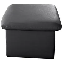 Cotta Hocker Casino Kunstleder 56 x 42 x 56 cm Schwarz