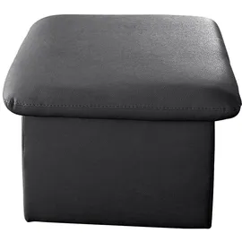 Cotta Hocker Casino Kunstleder 56 x 42 x 56 cm Schwarz