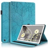 Succtopy Hülle für Google Pixel Tablet 11 Zoll 2023 Folio Flip PU Leder Schutzhülle Google Pixel Tablet 11" Stifthalter Stand Wallet Cover Case Tablet Hülle Google Pixel Tablet 2023 - Blau