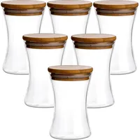 Gouveo 6er Set Vorratsdose 265 ml konkav mit Deckel