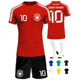 Deutschland Trikot Kinder Herren Damen WM 2026 Fussball Geschenke Jungen Coole Sachen für Jungs Fußball Trainingsanzug Tshirt EM Shirt geschenk junge 10 jahre Fußballtrikot Mädchen Set IIIII20Fo7IIIII - 134
