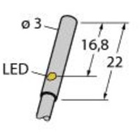 Turck Sensor bündig PNP, Schließer BI1-EH03-AP6X