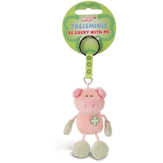 NICI Schlüsselanhänger Talisminis Schwein rosa-grün 7cm