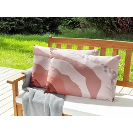 Beliani Gartenkissen 40 x 60 cm rosa 2-tlg.