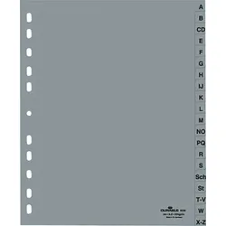 Durable Register A4+ A-Z PP grau Packung mit 20 Stück