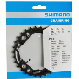 Shimano FC-M4000/M4050 Kettenblatt 9-fach schwarz 30T 2022 Kettenblätter