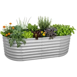 Relaxdays Hochbeet 200 x 60 x 100 cm Grau