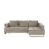 Switch Eckcouch Mikrofaser 3-Sitzer Grau