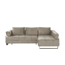 Switch Eckcouch Mikrofaser 3-Sitzer Grau