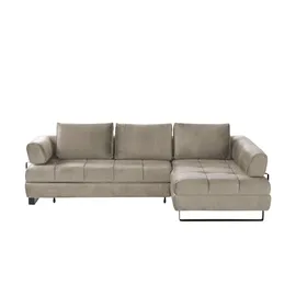 Switch Eckcouch Mikrofaser 3-Sitzer Grau