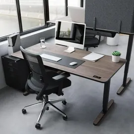 Yaasa Schreibtisch Desk Pro 140 x 80 cm Eiche dunkel/Schwarz