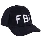 Funny Fashion Kostüm FBI Polizei Mütze für Erwachsene, Schwarz schwarz