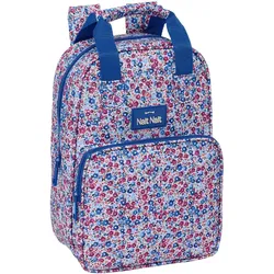 Schulrucksack Nait Nait Flores coimbra azul Blau 20 x 28 x 8 cm