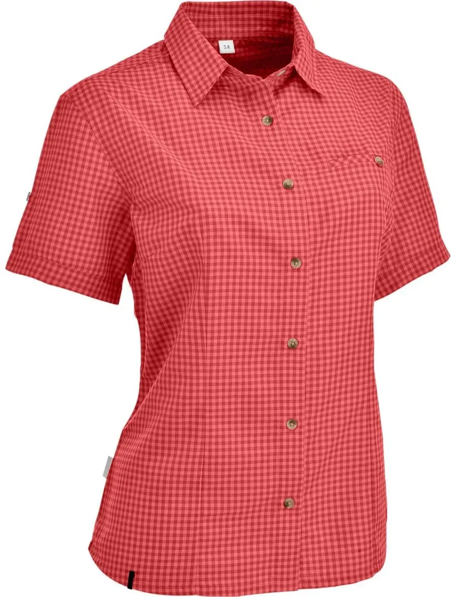 MAUL Sport Sandnes XT - 1/2 Bluse Kariert coral (85) 36