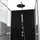 Aurlane Komplettdusche mit Drehtür 90 x 225 cm Schwarz/Grau/Silber Sicherheitsglas