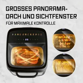 GOURMETmaxx Heißluftfritteuse GOURMETmaxx 12,5 l schwarz