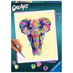 RAVENSBURGER 28995 Malen nach Zahlen Funky Elephant