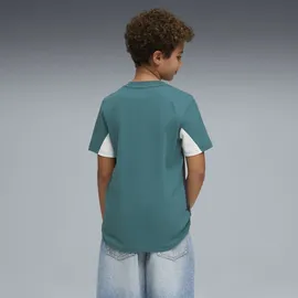 Puma T-Shirt PUMA "Essentials Block T-Shirt Jungen", Kinder, Gr. 176, grün (emerald ice grün), Obermaterial: 100% Baumwolle. Rippe: 29% Polyester, 71% Baumwolle, regular fit, Rundhals, Shirts T-Shirt