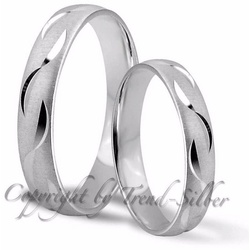 Trauringe123 Trauring Hochzeitsringe Verlobungsringe Trauringe Eheringe Partnerringe aus 925er Silber, J41x 68