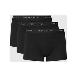 Tommy Hilfiger Trunks mit Logo-Stitching im 3er-Pack, Black, M