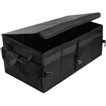 Youyijia Premium Auto Kofferraum Organizer mit Deckel – Faltbare Kofferraumtasche groß, stabil & rutschfest, Kofferraumbox mit doppeltem Boden, idealer PKW Organizer mit Tragegriffen