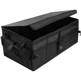 Youyijia Premium Auto Kofferraum Organizer mit Deckel – Faltbare Kofferraumtasche groß, stabil & rutschfest, Kofferraumbox mit doppeltem Boden, idealer PKW Organizer mit Tragegriffen