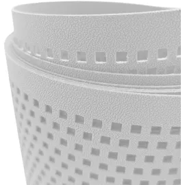 zaunzu® zaun|zu® Sichtschutz Gelocht Quadrat Muster für Doppelstabmatten Weiß 50m