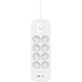 Belkin Steckdosenleiste 8-fach 2 m Weiß 1 St.