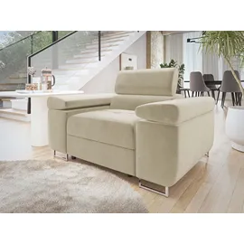 Mirjan24 Sessel Torezio Textil 134 x 90 x 102 cm Beige