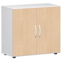 Geramöbel Aktenschrank Flex, S-382100-BW weiß, buche 1 Fachboden 80,0