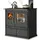 prometey ltd Küchenofen Holzherd ECO LUX INOX, Edelstahlbackfach, schwarz, rechte Version
