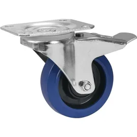 Roadinger Lenkrolle RD-100B 100 mm Blau mit Bremse