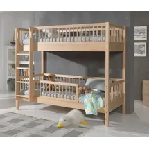 Vipack Etagenbett 90 x 200 cm Buche massiv lackiert natur