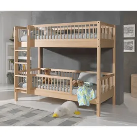 Vipack Etagenbett 90 x 200 cm Buche massiv lackiert natur