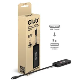 Club 3D USB Typ-C auf Dreifach DisplayPort MST Hub 4K60Hz