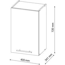 Vicco Badschrank Fame-Line Grün-Gold Landhaus/Weiß 40 x 72 cm,