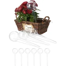 Relaxdays Bewässerungskugeln 10er Set HxD 28 x 8 cm transparent