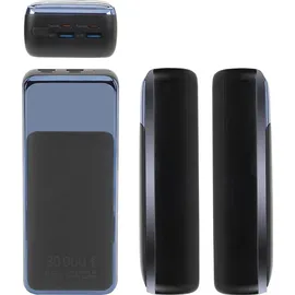 RivaCase® Rivacase, Powerbank 30000mAh 65W 4x USB-C/A & LCD Display, Schwarz