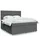 vidaXL Boxspringbett 180 x 200 cm Dunkelgrau