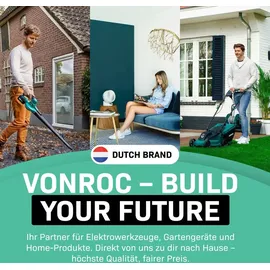 VONROC Elektroheizung, Konvektor-Heizung – Energiesparende elektrische Heizung - 12m2 – Manuelle und WLAN-Steuerung – Einstellbarer Thermostat und Timer – Grau
